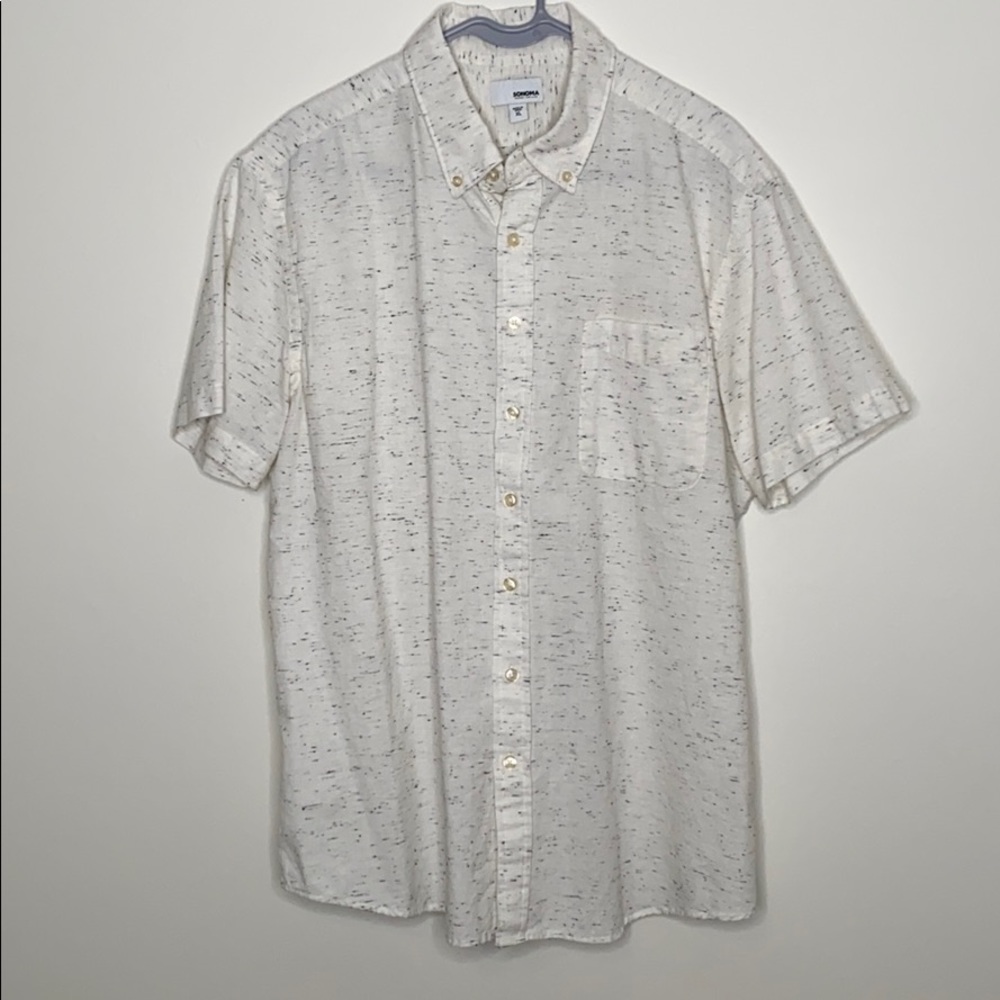 Sonoma button down shirt mens XL Short sleeve NWOT